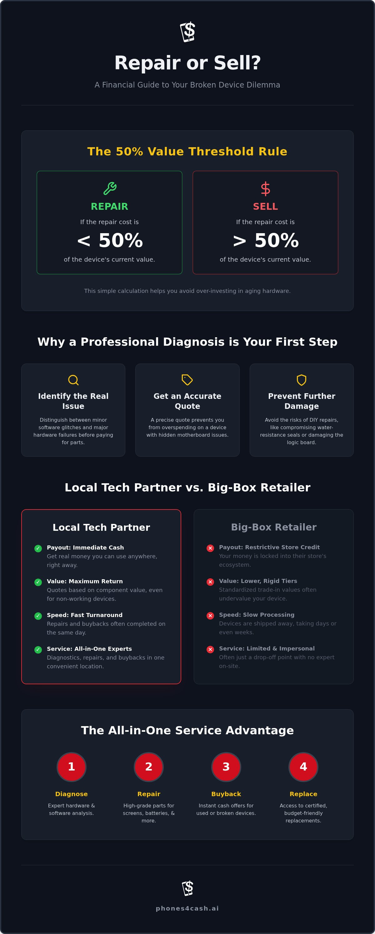 Local tech repair and buyback
