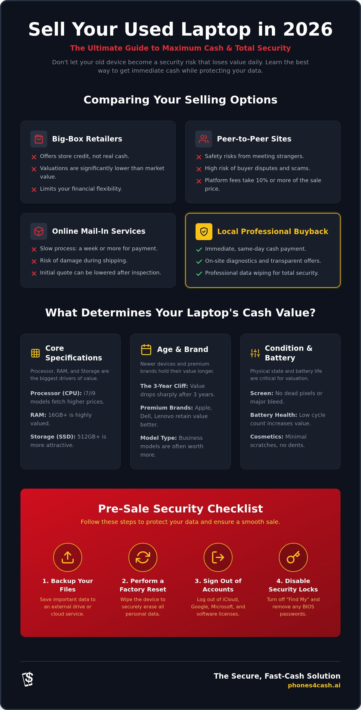 Where to sell used laptop for cash