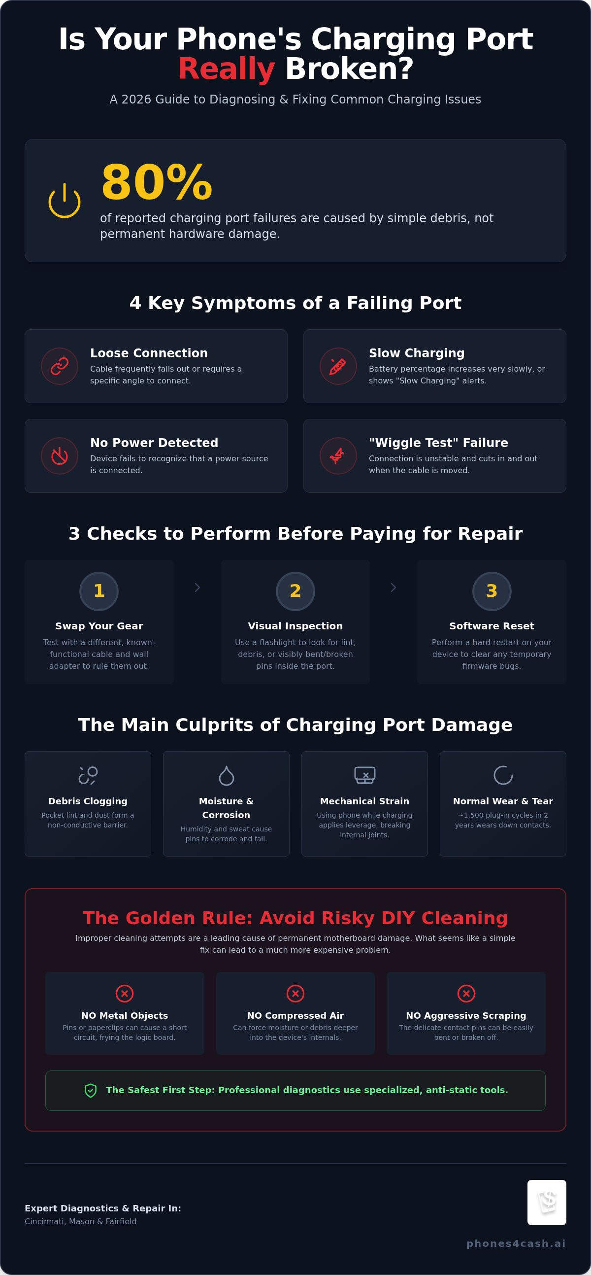 Broken charging port repair