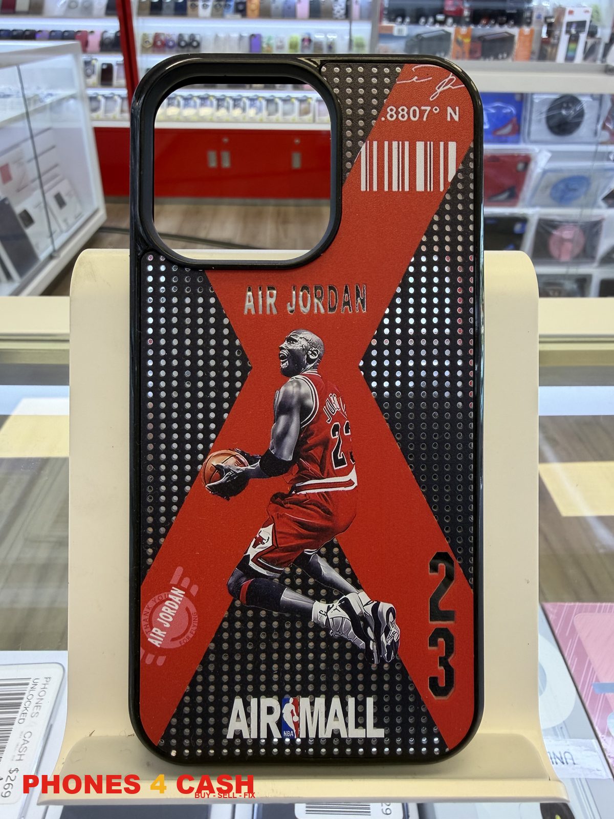 iPhone 13 Pro Case - Basketball Star Print (Red)
