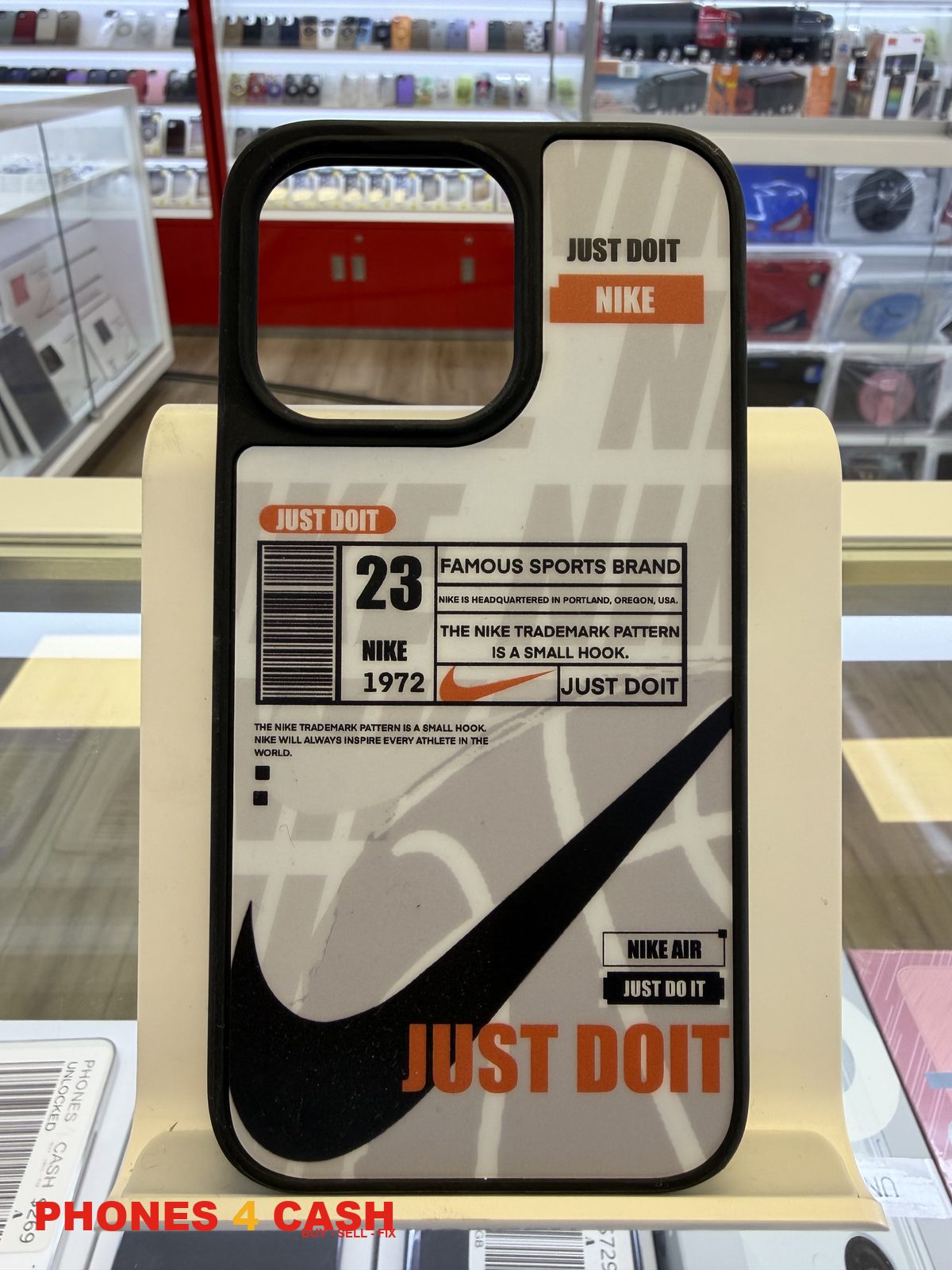 iPhone 13 Pro Case - Sport Swoosh Print (White)