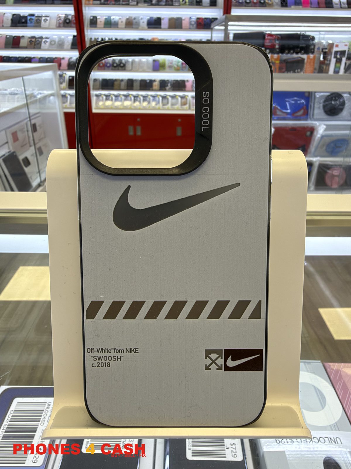 iPhone 15 Pro Case - Nike Swoosh Gray