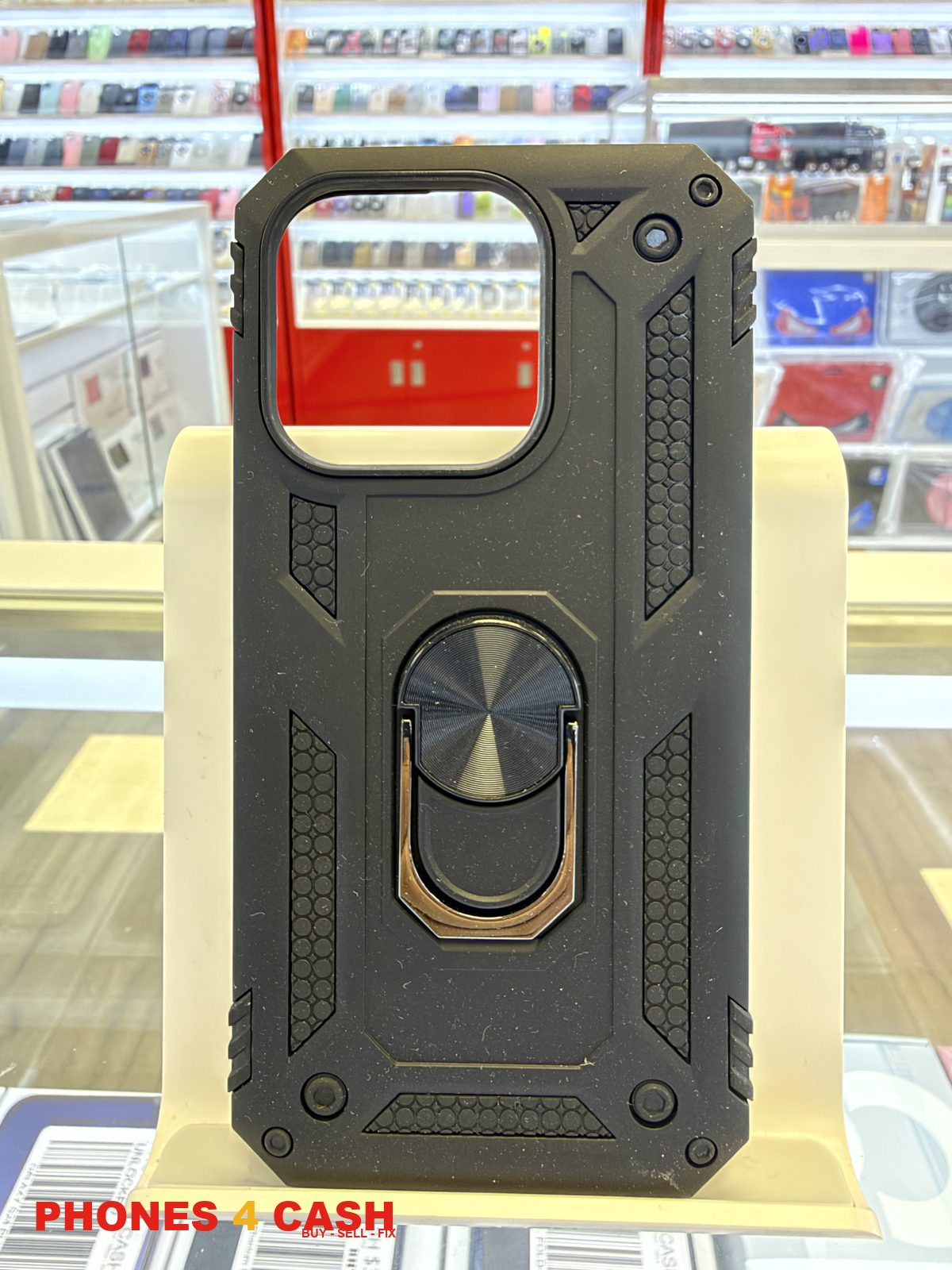 iPhone 15 Pro Case - Armor Ring Stand Graphite