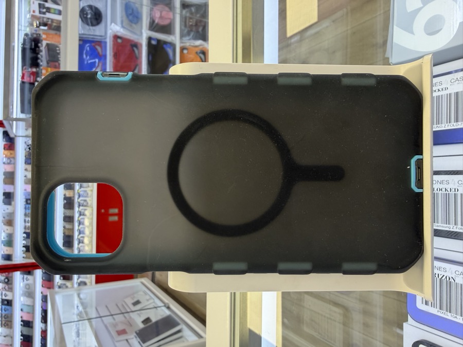 iPhone 14 & 15 Plus Case - Frosted MagSafe - Black and Teal