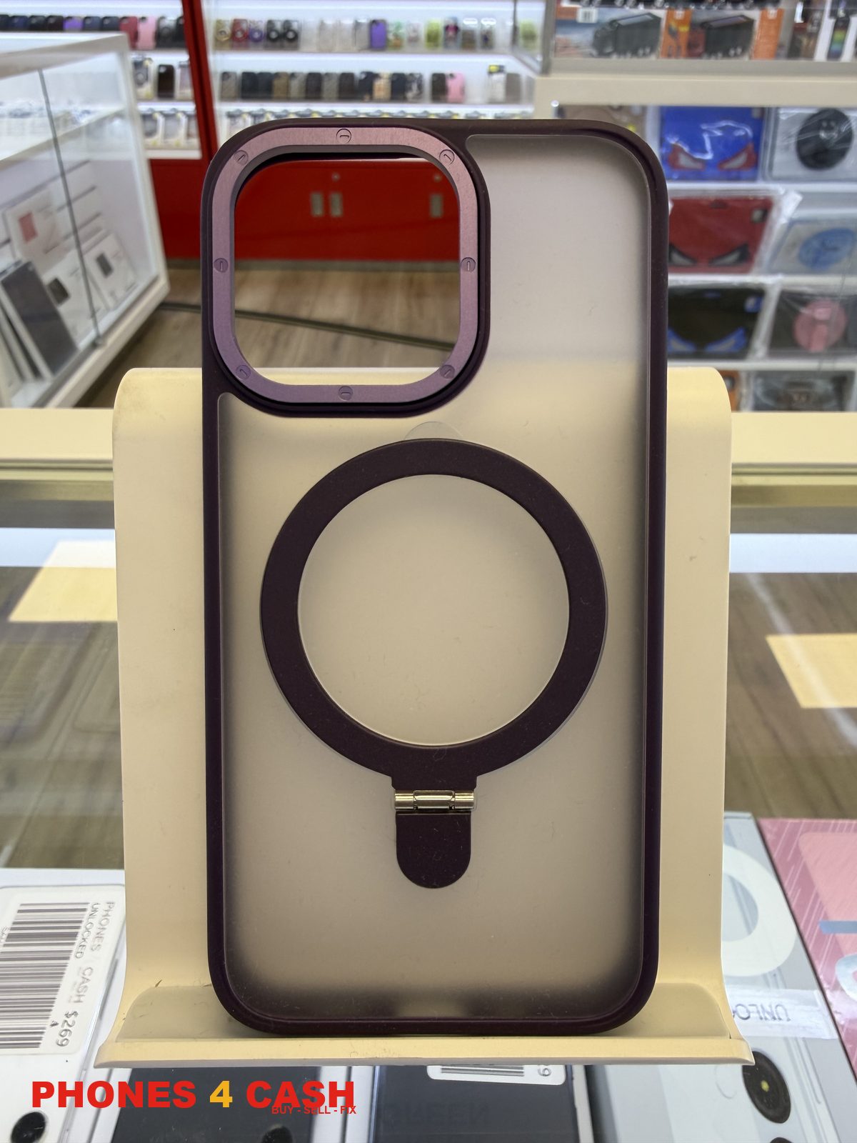iPhone 13 Pro Case - Clear MagSafe (Plum Trim)