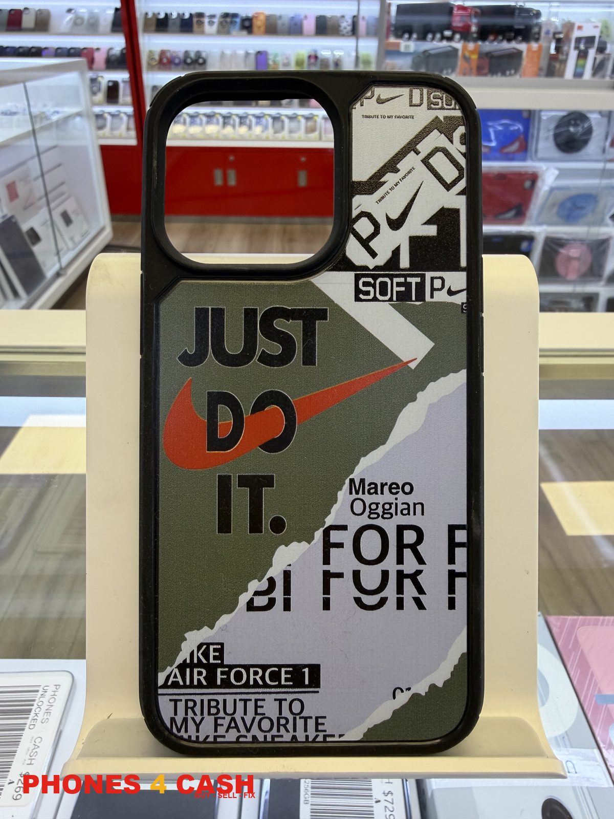 iPhone 13 Pro Case - Sport Slogan Print (Gray)