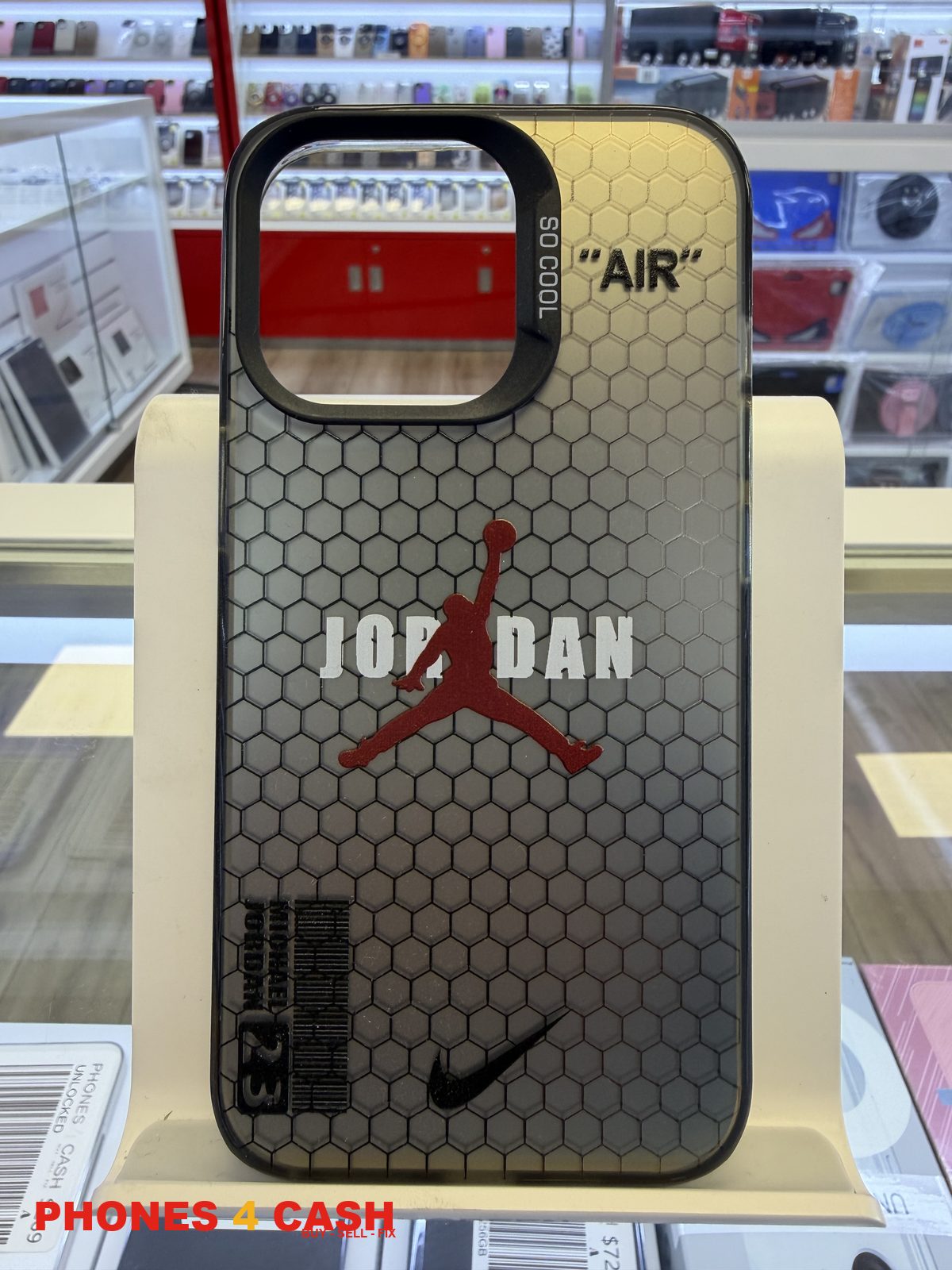 iPhone 13 Pro Case - Basketball Air Print (Silver)