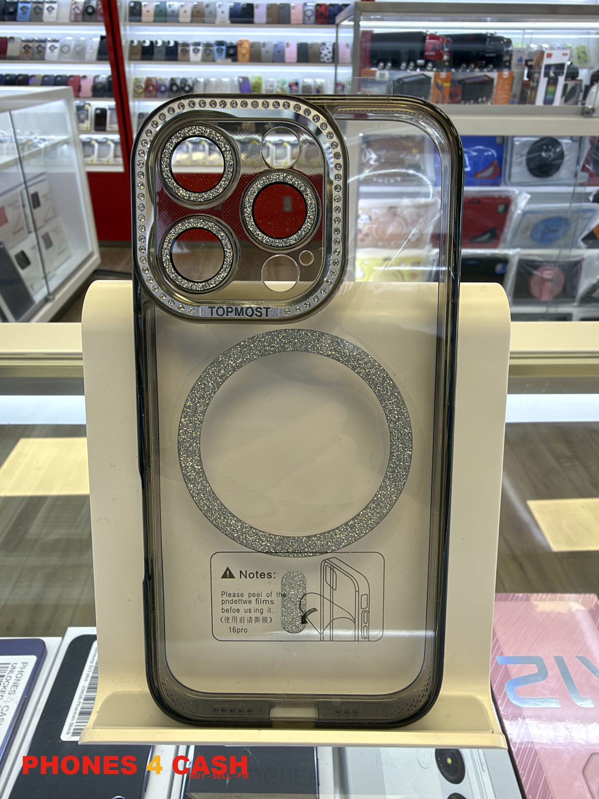 iPhone 16 Pro Case - Clear MagSafe with Diamond Trim