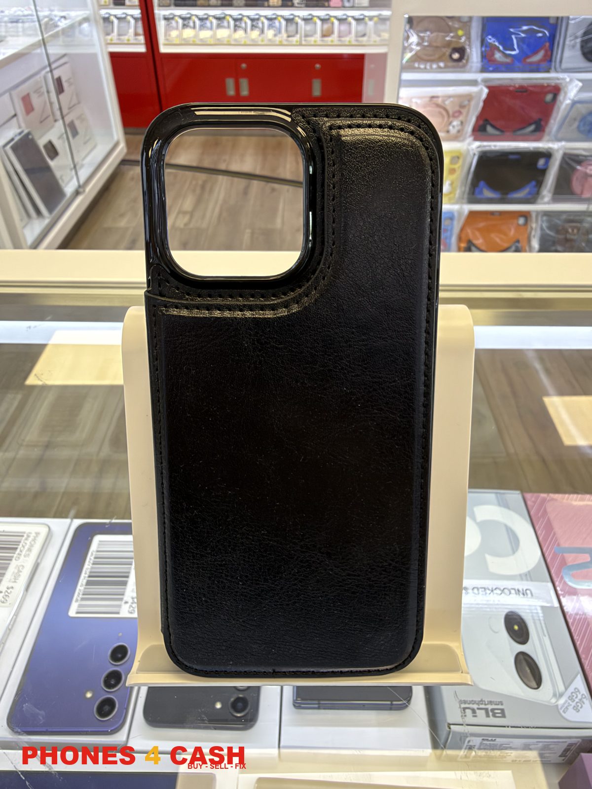 iPhone 16 Pro Max Case - Black Leather
