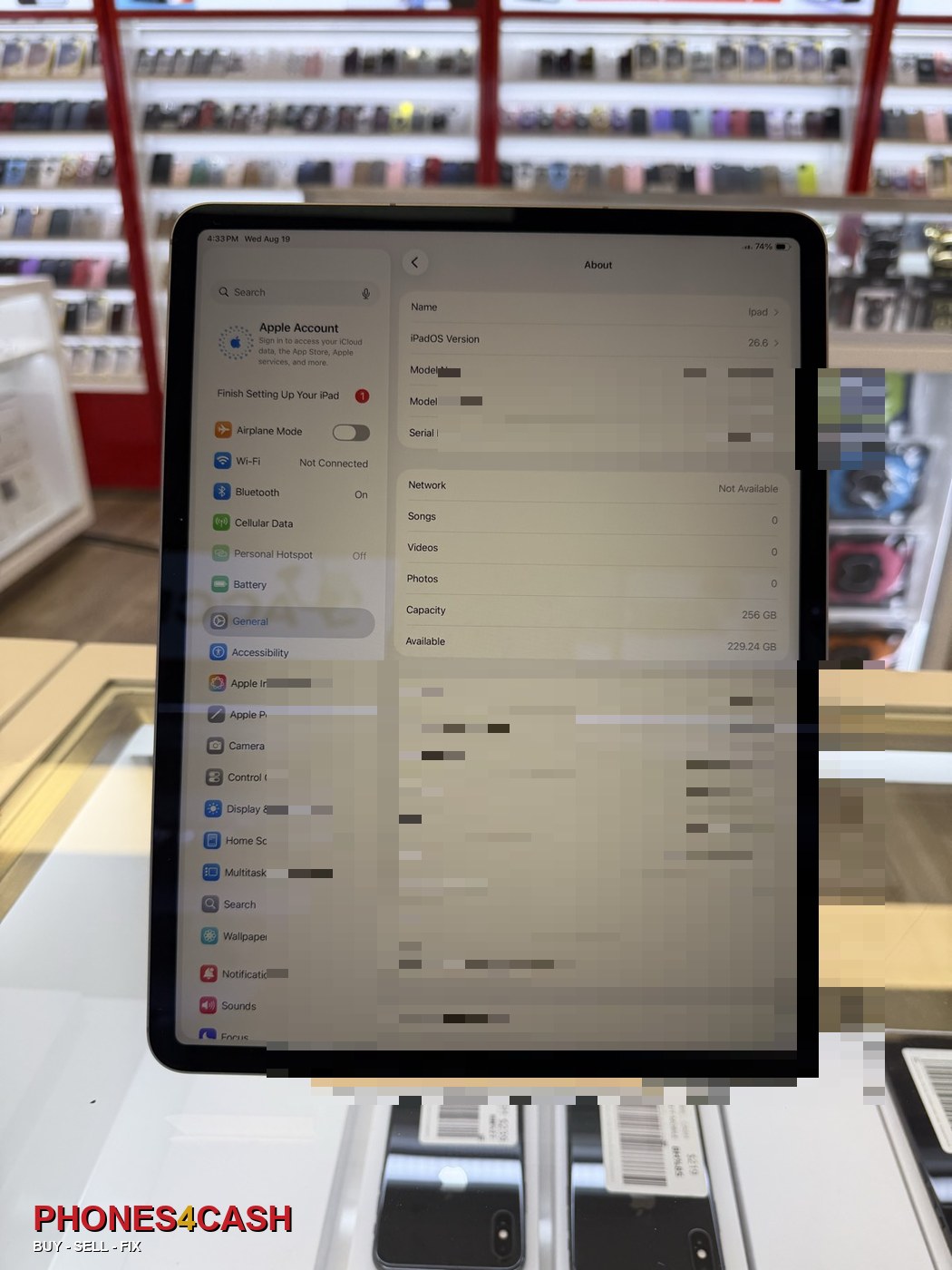 iPad Air 13-inch (M3) - 256GB Wi-Fi + Cellular (Verizon), Space Gray