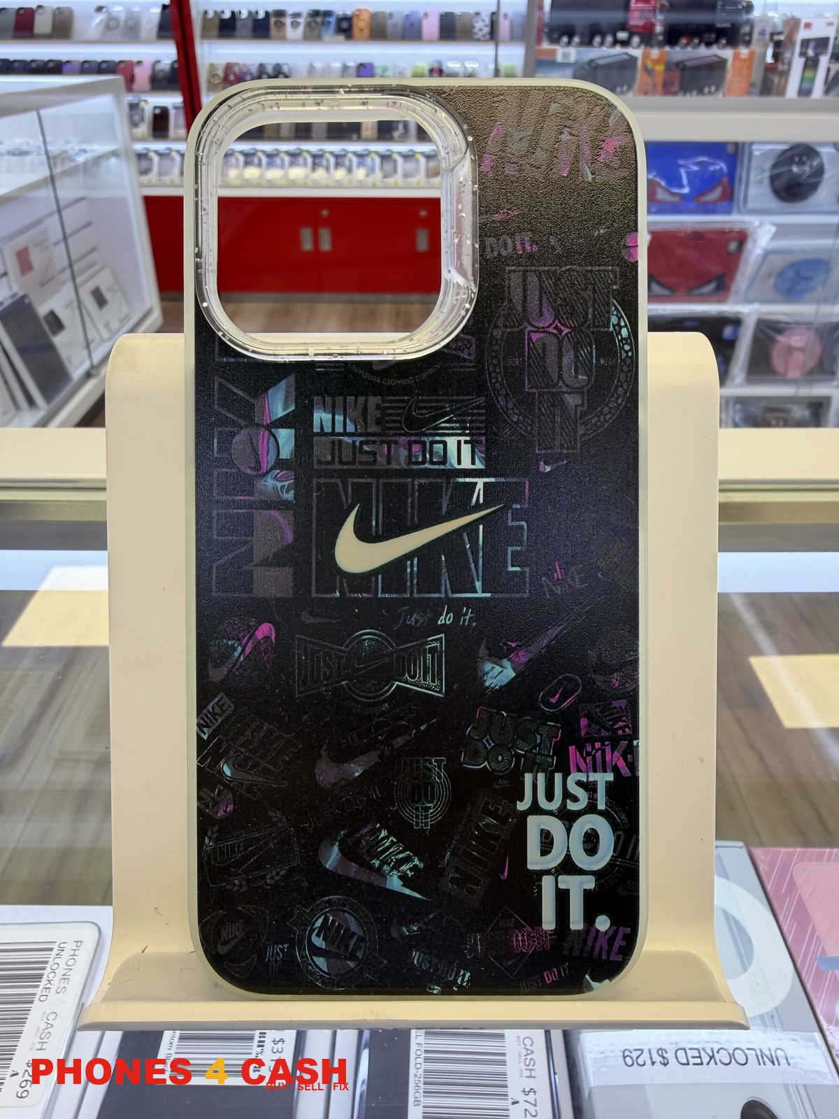 iPhone 13 Pro Case - Sport Slogan Print (Black)