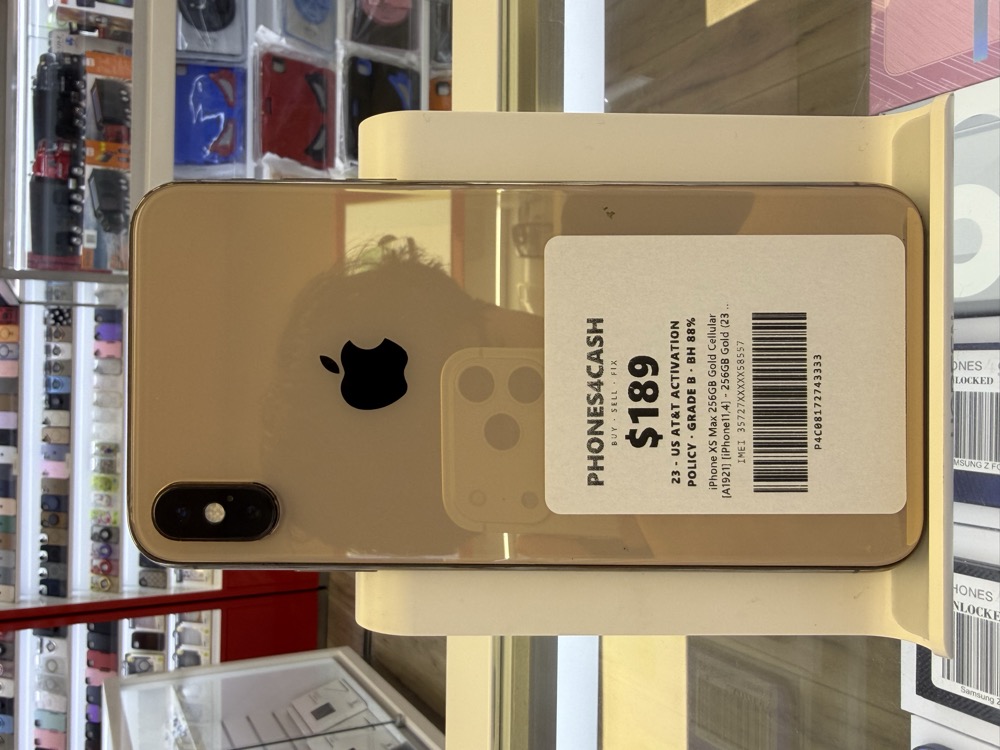 iPhone XS Max 256GB Gold Cellular [A1921] [iPhone11,4] - 256GB Gold (23 - US AT&T Activation Policy) at Phones4Cash Cincinnati