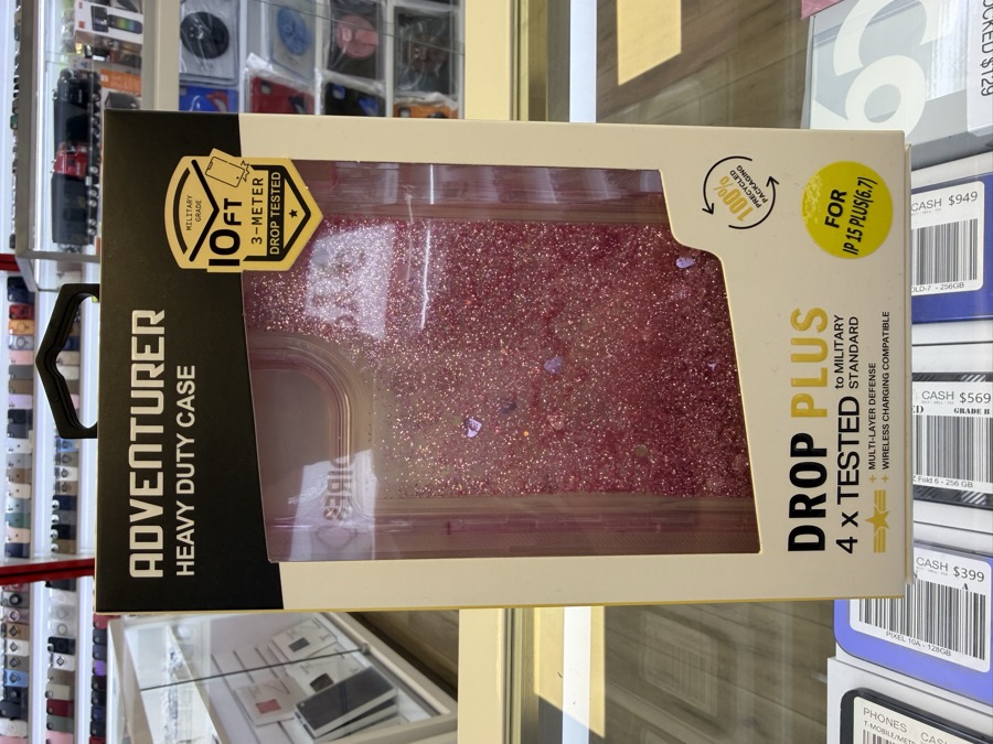 iPhone 14 & 15 Plus Case - Glitter MagSafe - Pink