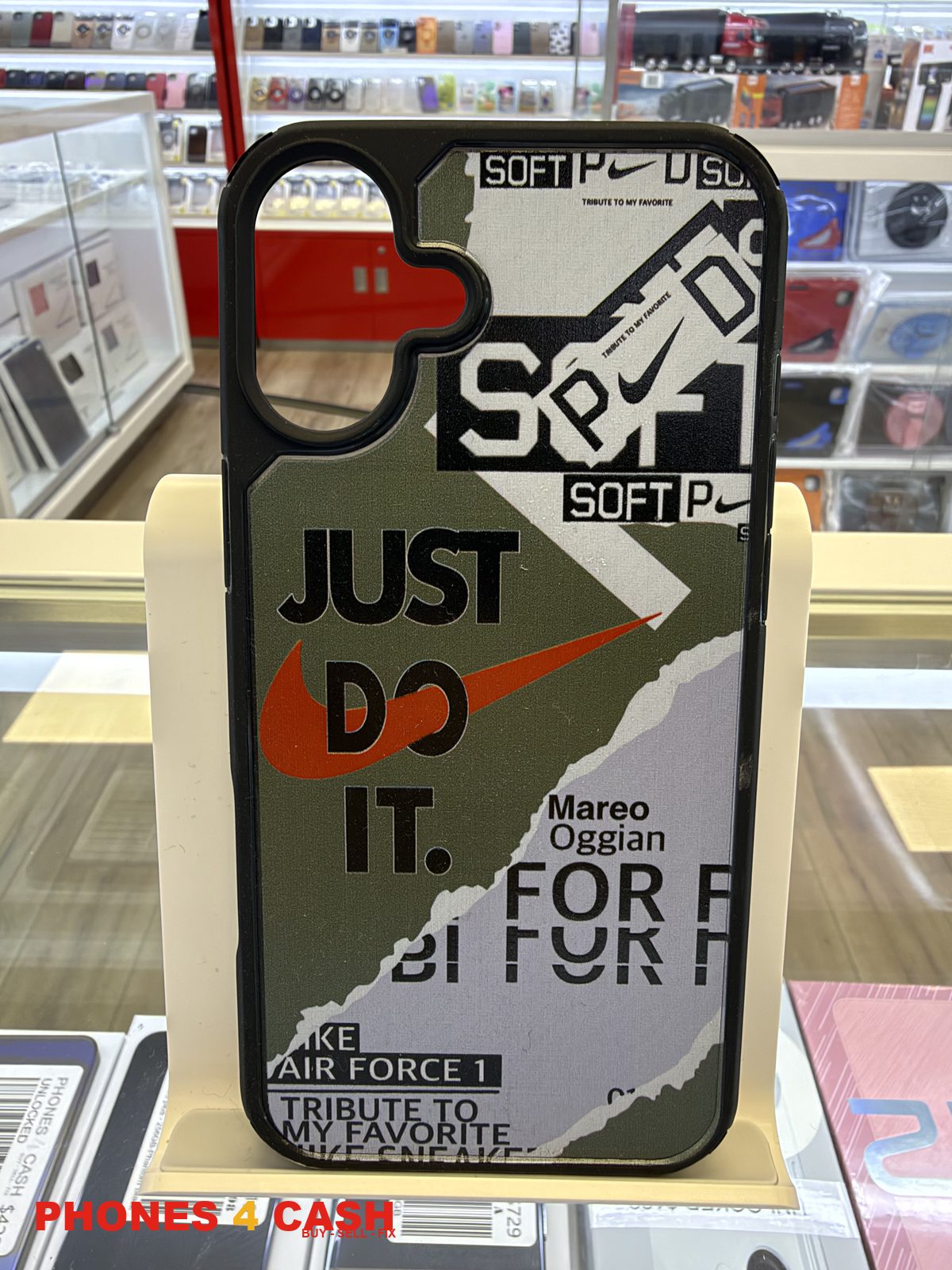iPhone 16 Plus Case - Nike Just Do It Gray