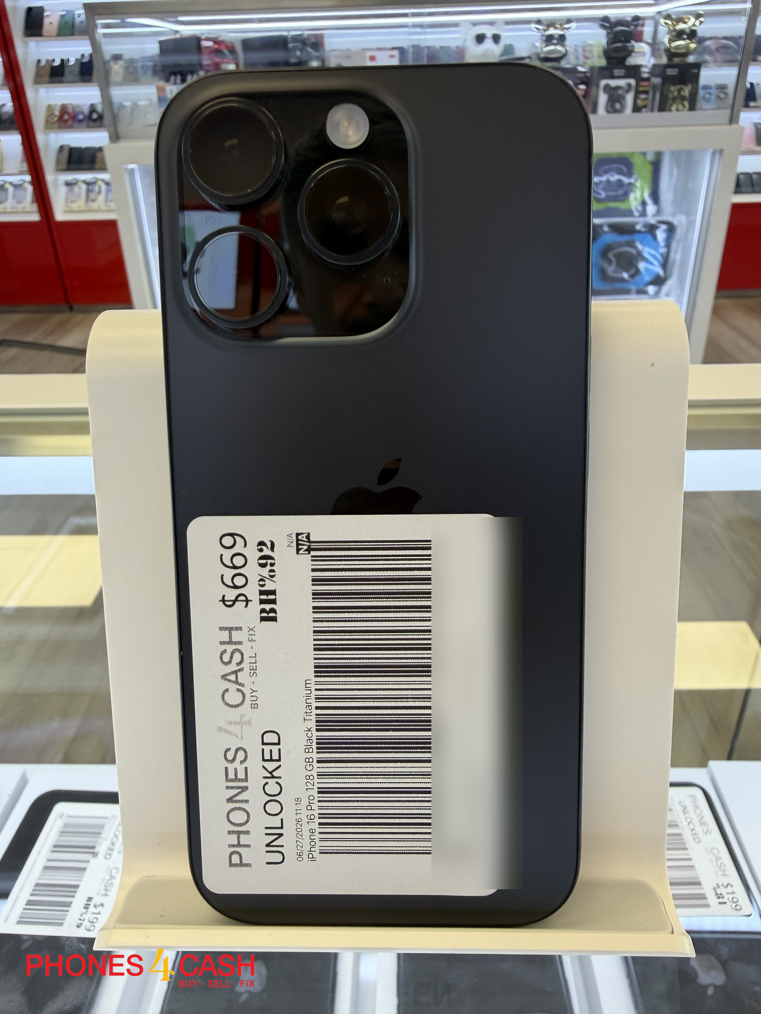 iPhone 16 Pro - 128GB Black Titanium (Unlocked) - photo 1