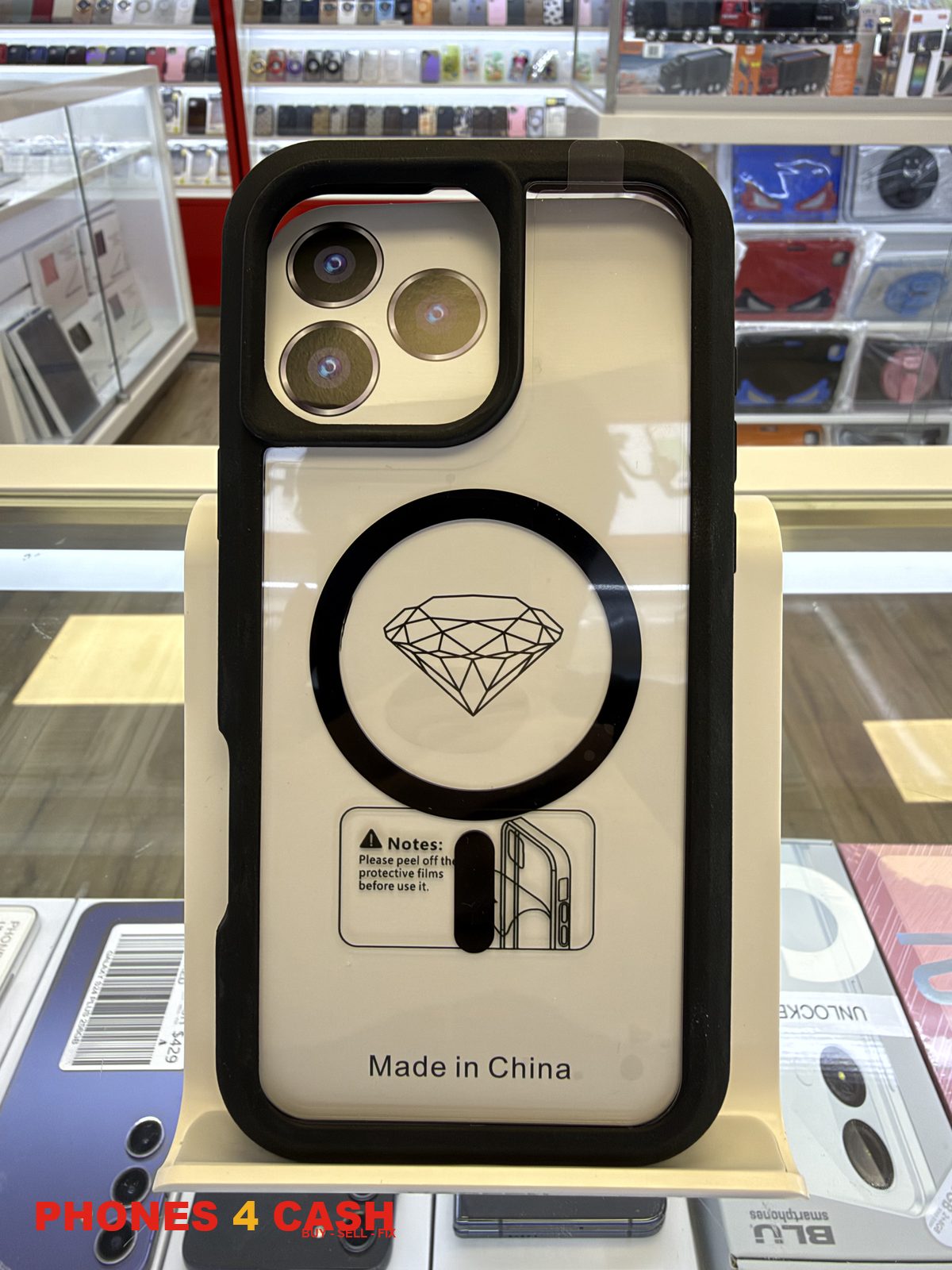 iPhone 16 Pro Max Case - Clear MagSafe with Black Trim