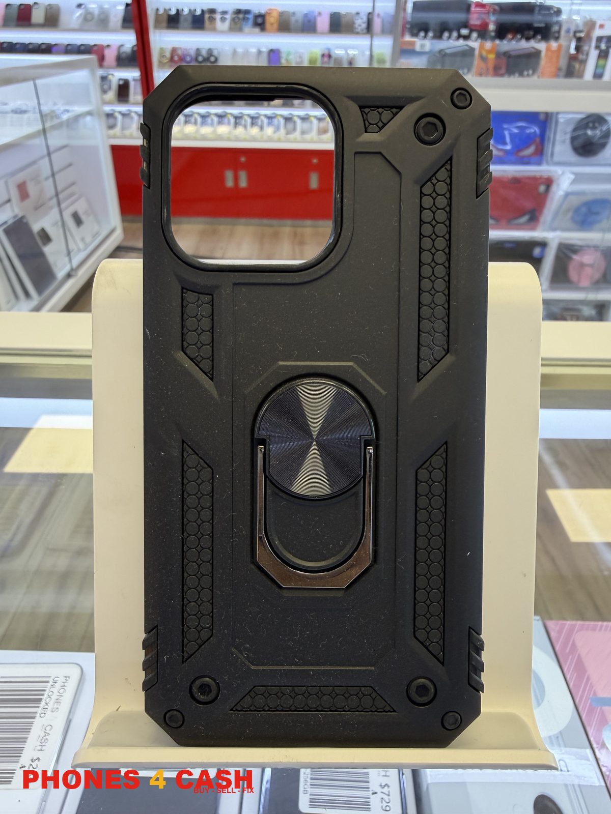 iPhone 13 Pro Case - Armor Ring Stand (Black)