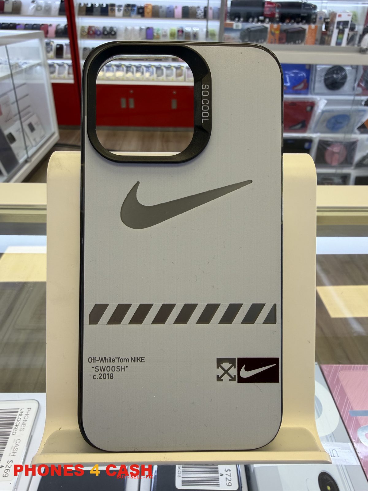 iPhone 13 Pro Case - Sport Swoosh Print (Gray)