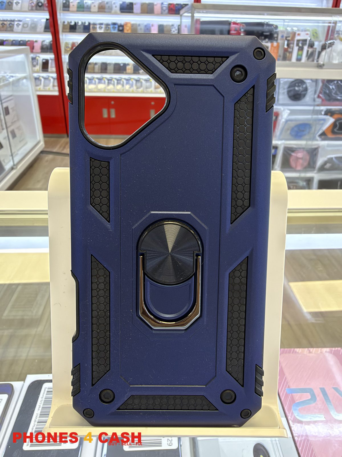 iPhone 16 Plus Case - Armor Ring Stand Navy