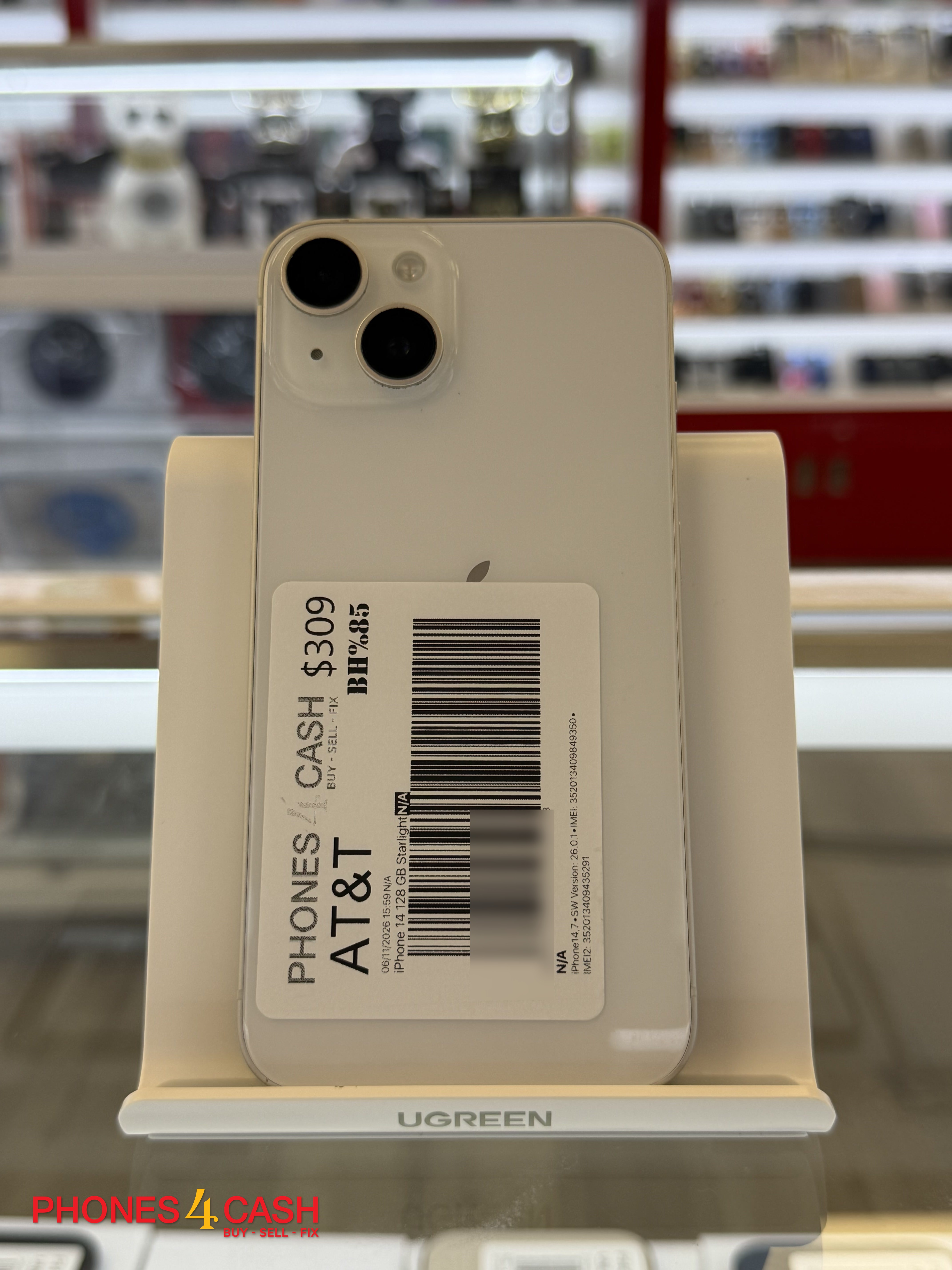 iPhone 14 - 128GB Starlight (AT&T) - photo 1
