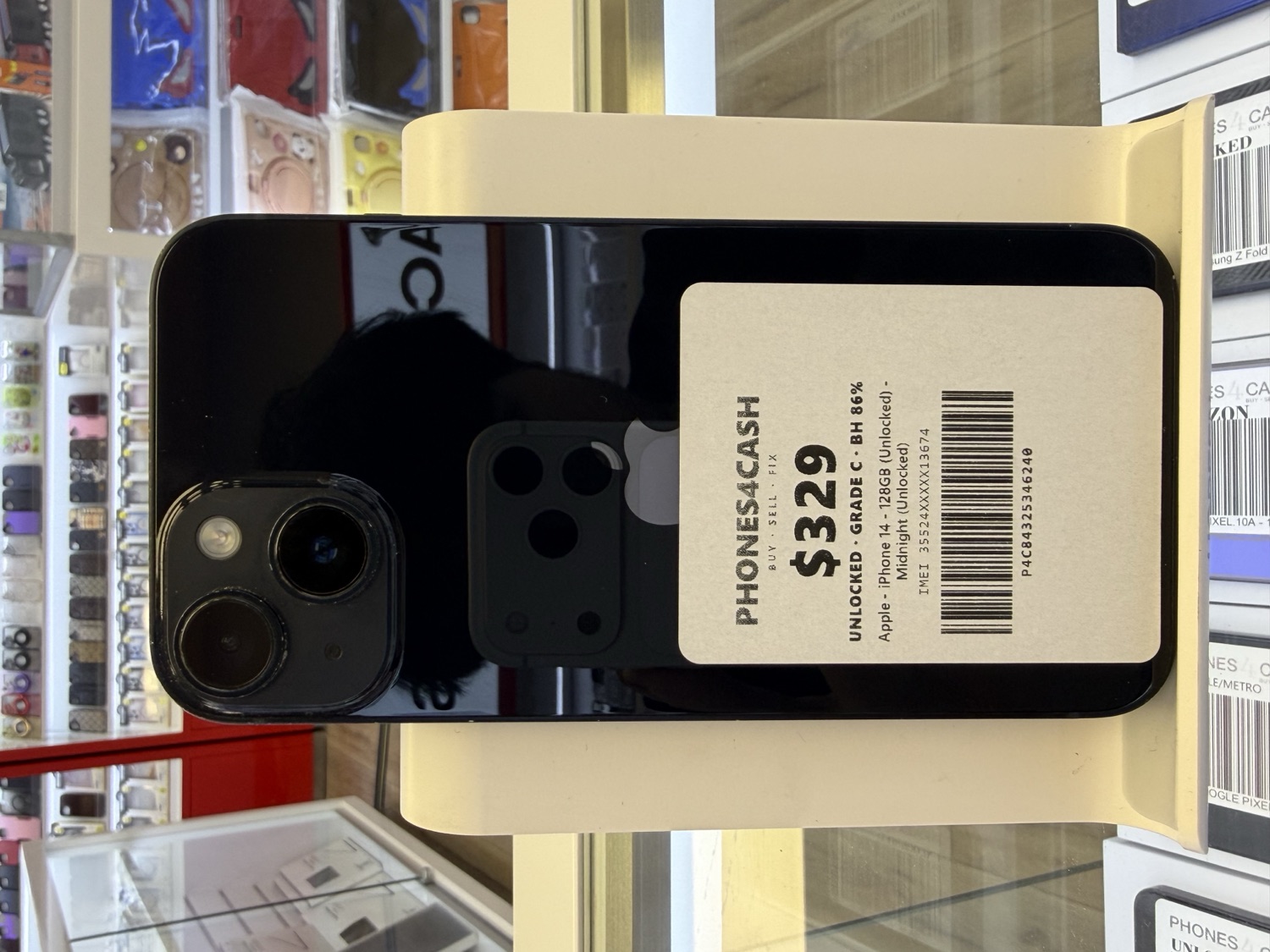Apple - iPhone 14 - 128GB (Unlocked) - Midnight (Unlocked) at Phones4Cash Cincinnati