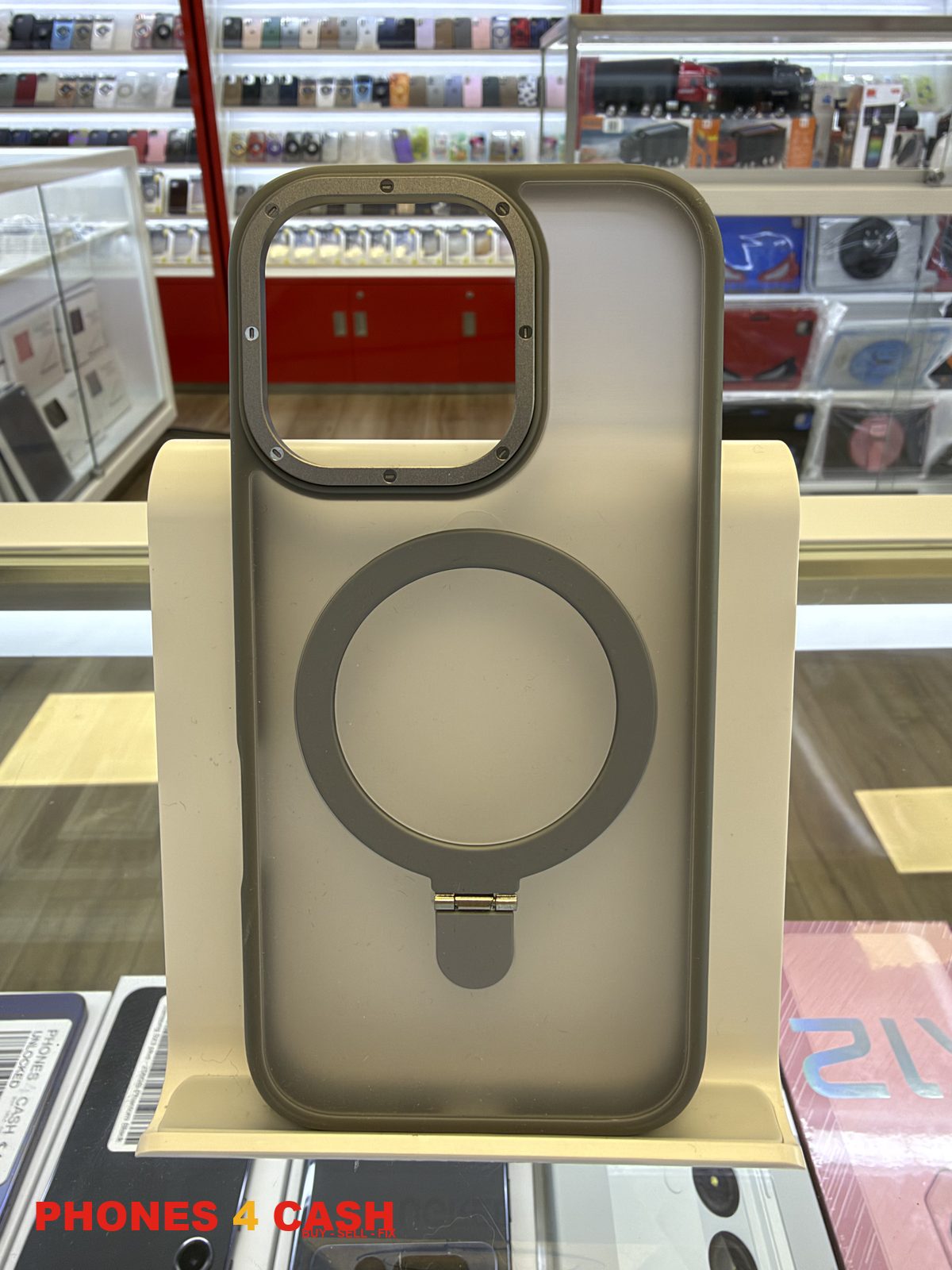 iPhone 16 Pro Case - Frosted MagSafe with Gray Trim