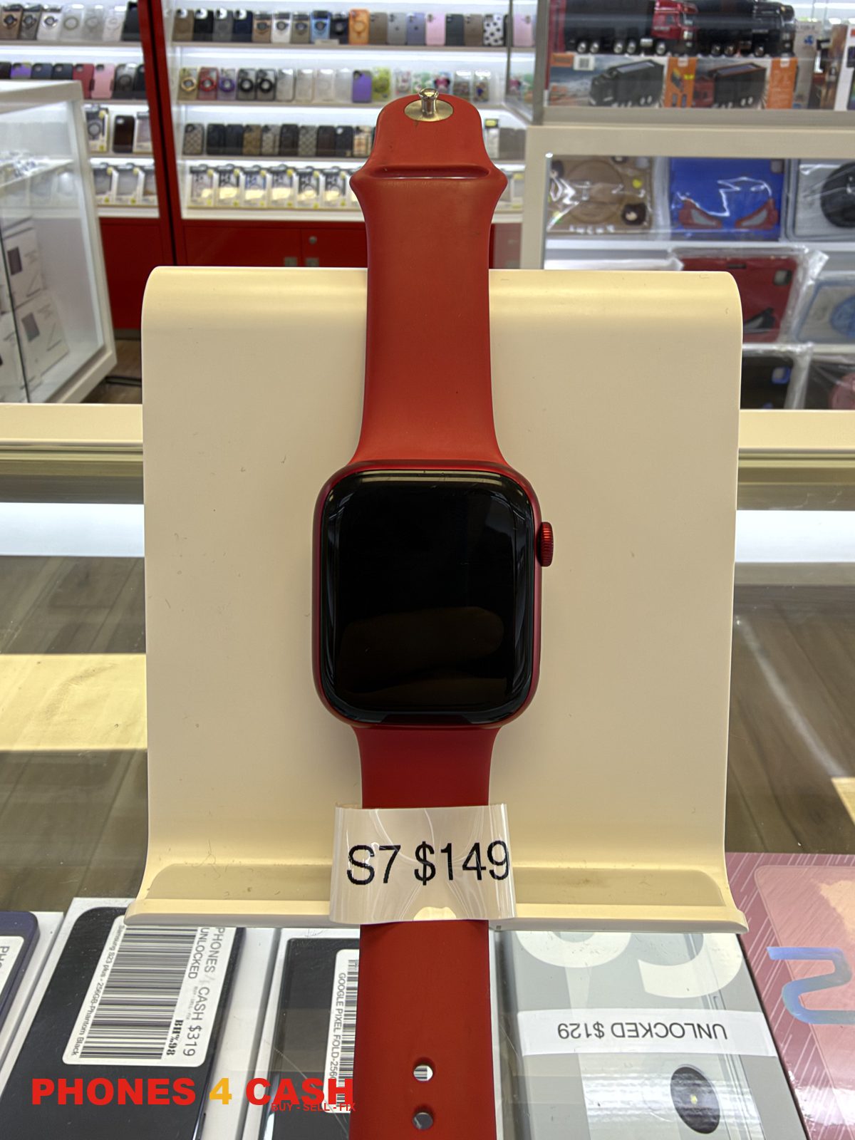 Apple Watch Series 7 - 45mm (PRODUCT)RED with Red Sport Band (GPS)