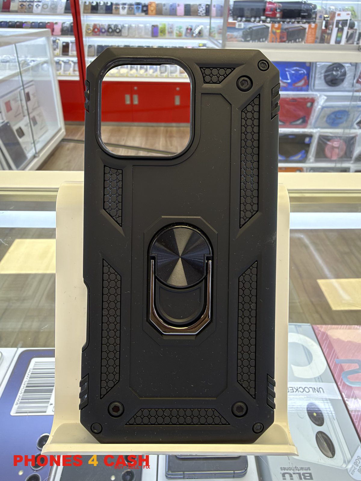 iPhone 16 Pro Max Case - Armor Ring Stand Black