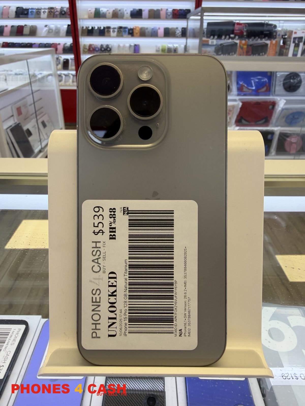 iPhone 15 Pro - 128GB Natural Titanium (Unlocked)