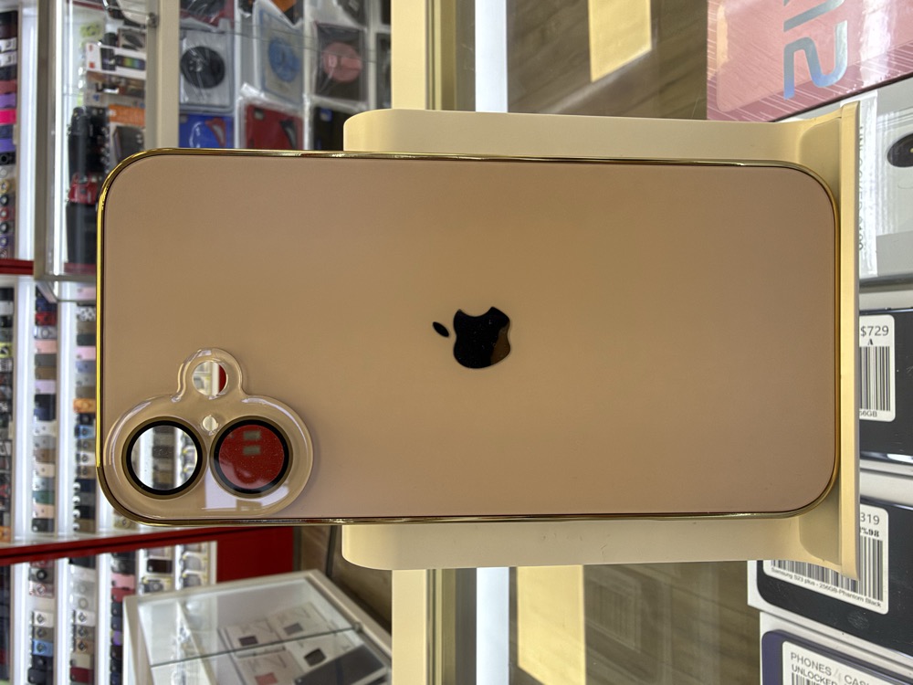 iPhone 16 Case - Frosted Matte with Gold Trim - Champagne