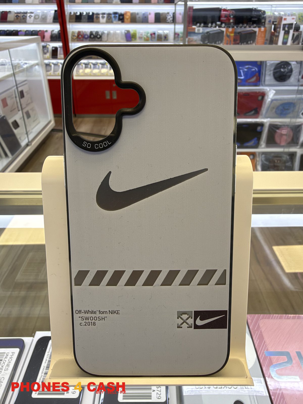 iPhone 16 Plus Case - Nike Swoosh Gray