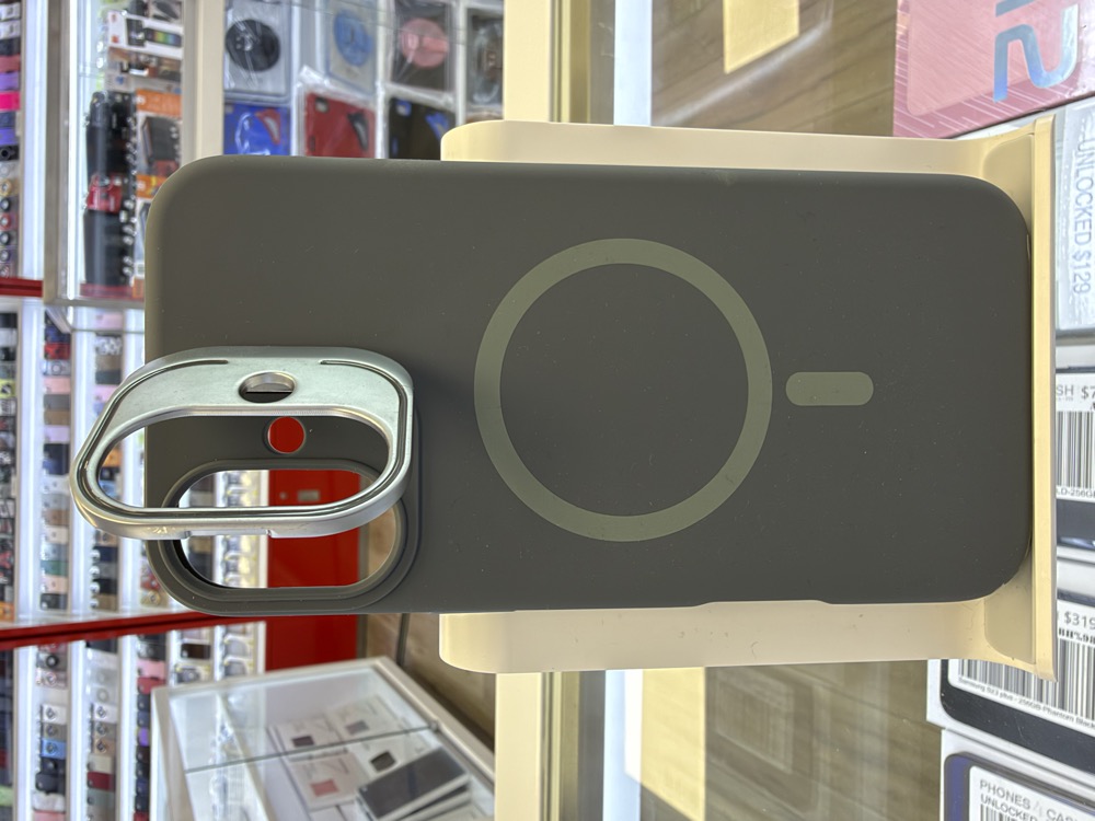 iPhone 16 Case - Silicone MagSafe with Metal Lens Ring - Slate