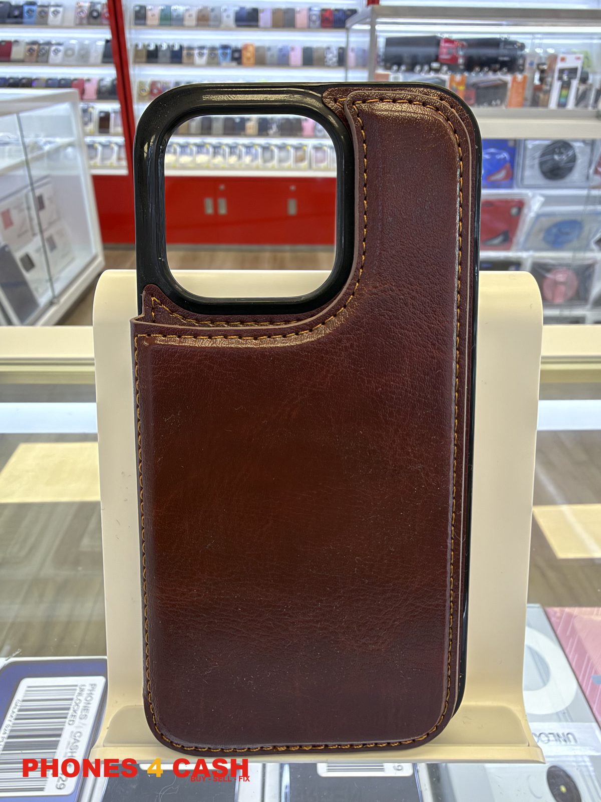 iPhone 15 Pro Case - Brown Leather