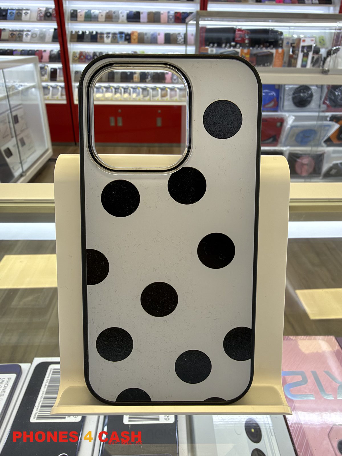 iPhone 16 Pro Case - Polka Dot Clear