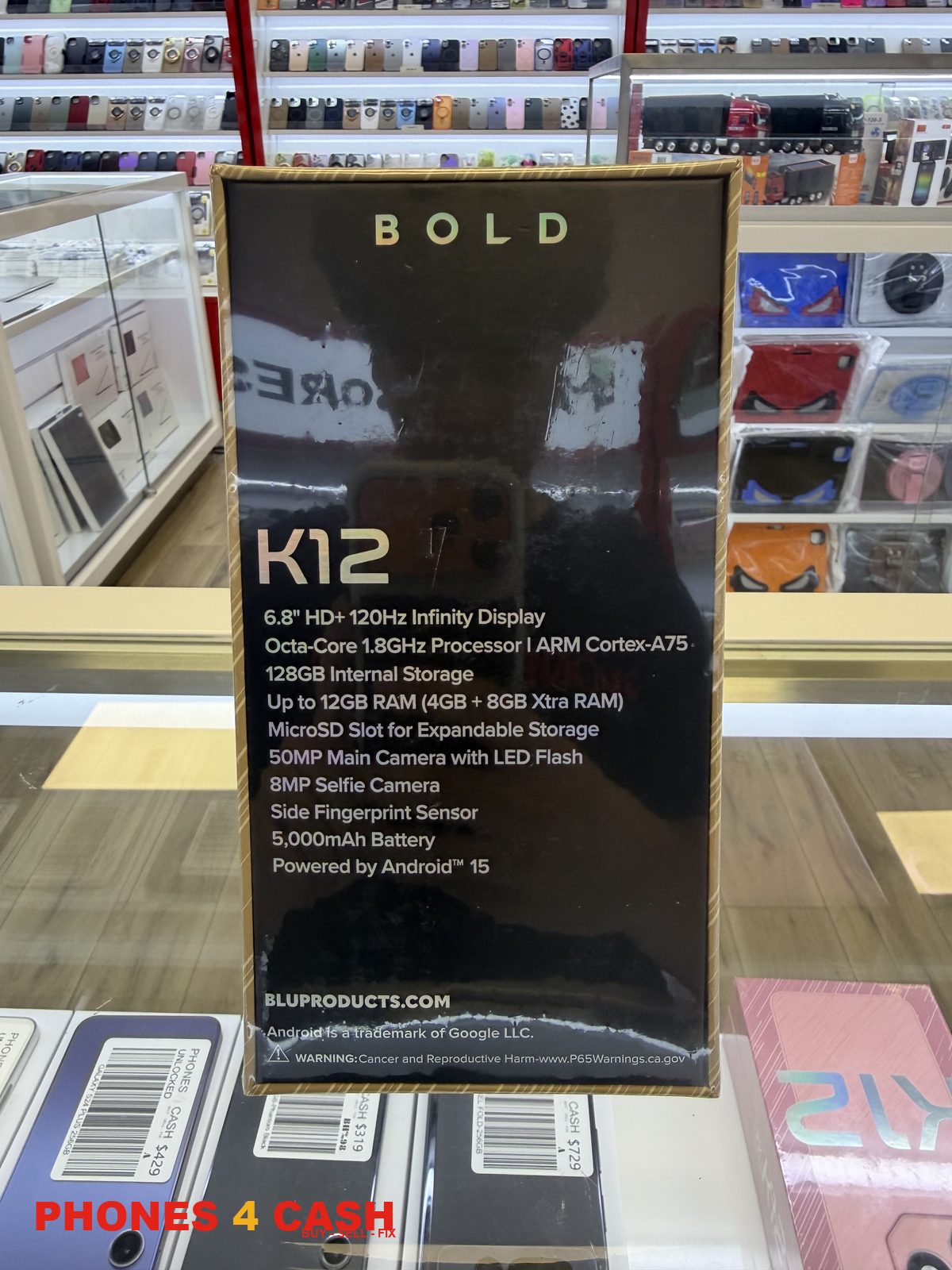 BLU Bold K12 - 128GB Champagne Gold (Unlocked) - Brand New