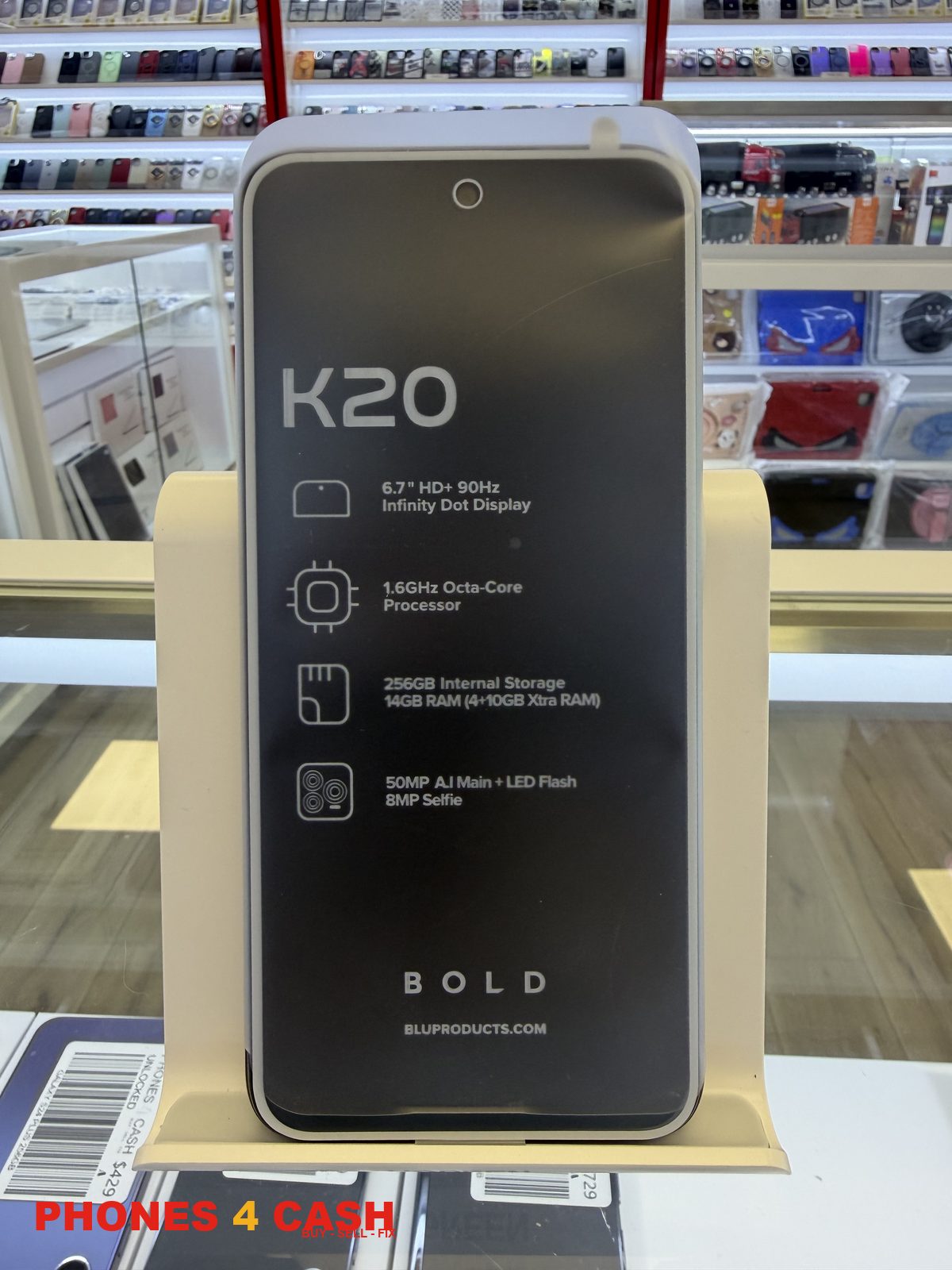 BLU Bold K20 - 256GB Burgundy (Unlocked) - Brand New
