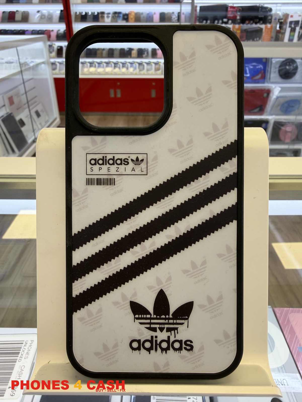 iPhone 13 Pro Case - Three-Stripe Sport Print (White)