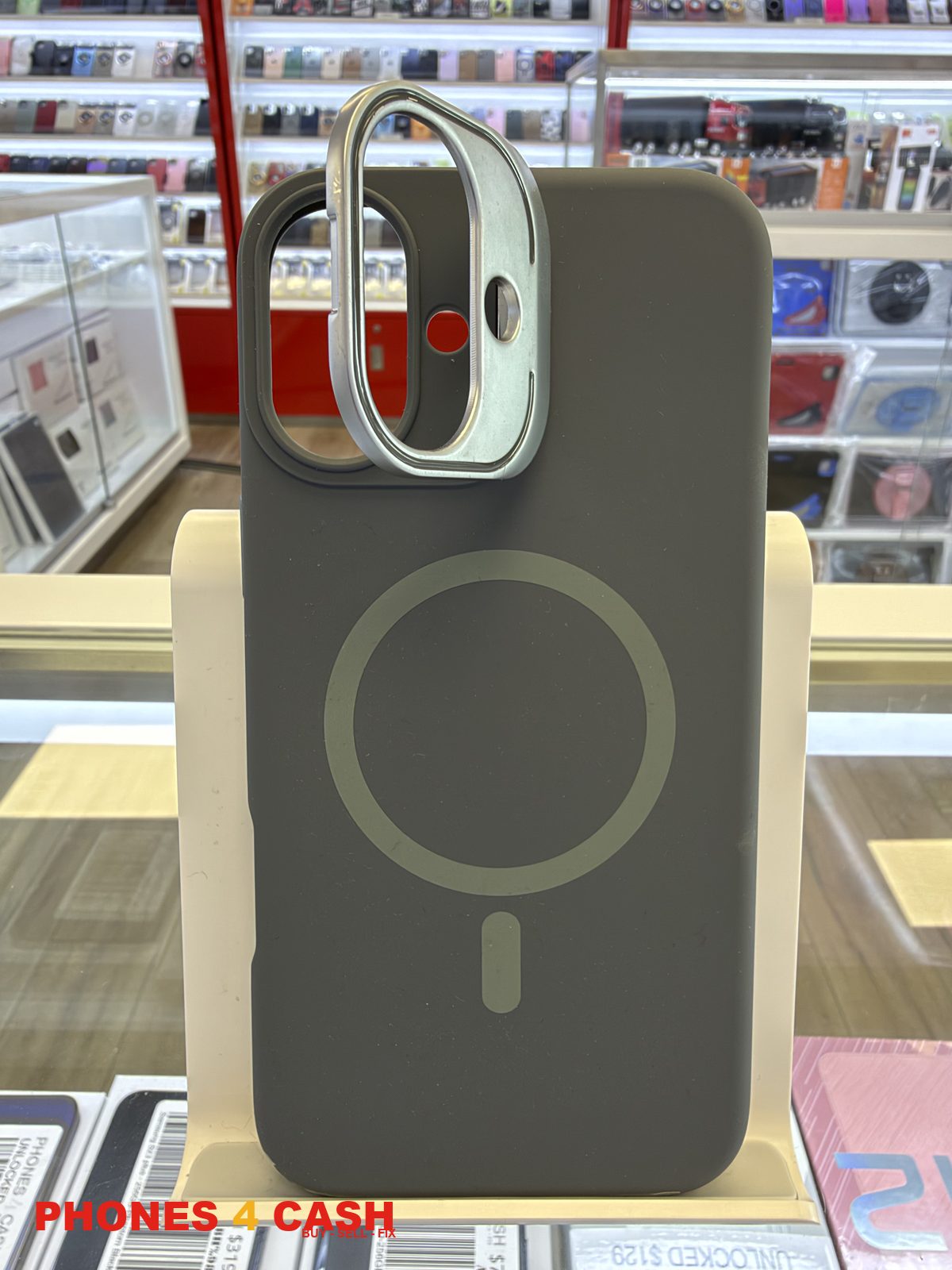 iPhone 16 Plus Case - Frosted MagSafe Ring Holder Sage