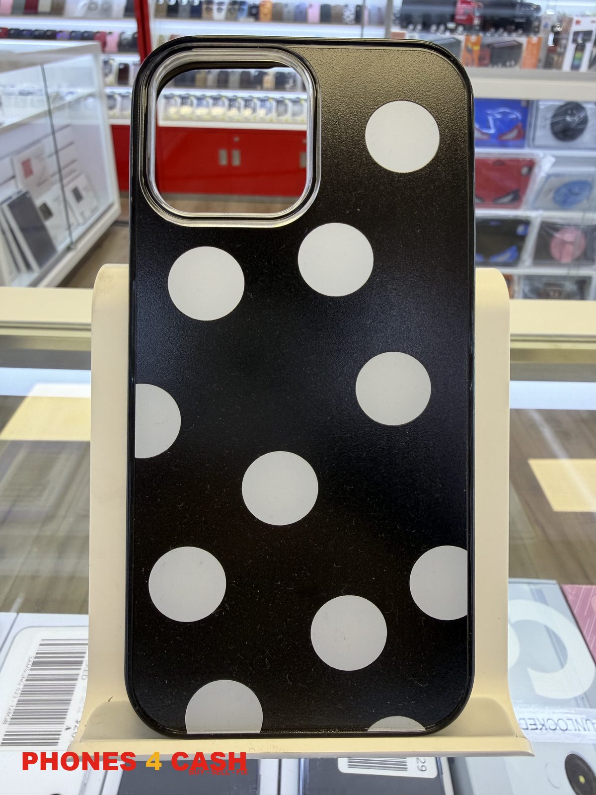 iPhone 13 Pro Max Case - Polka Dot (Black)