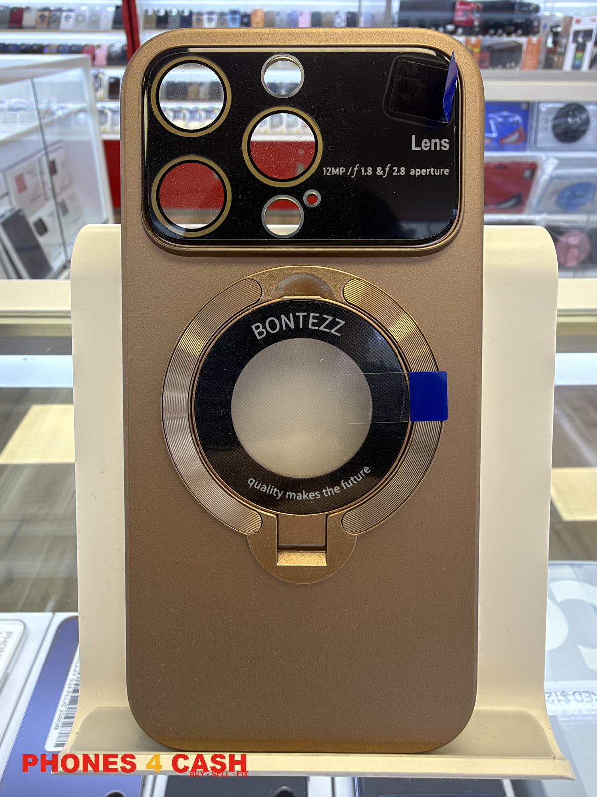 iPhone 14 Pro Case - Gold MagSafe Lens Window
