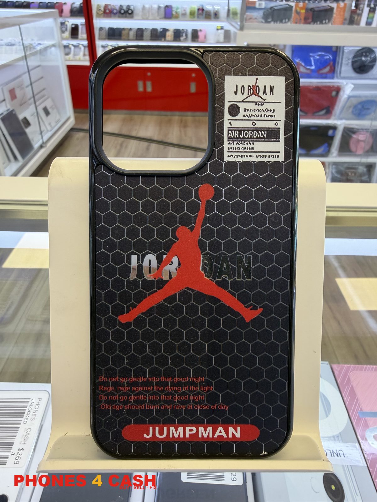 iPhone 13 Pro Case - Basketball Jumpman Print (Black)