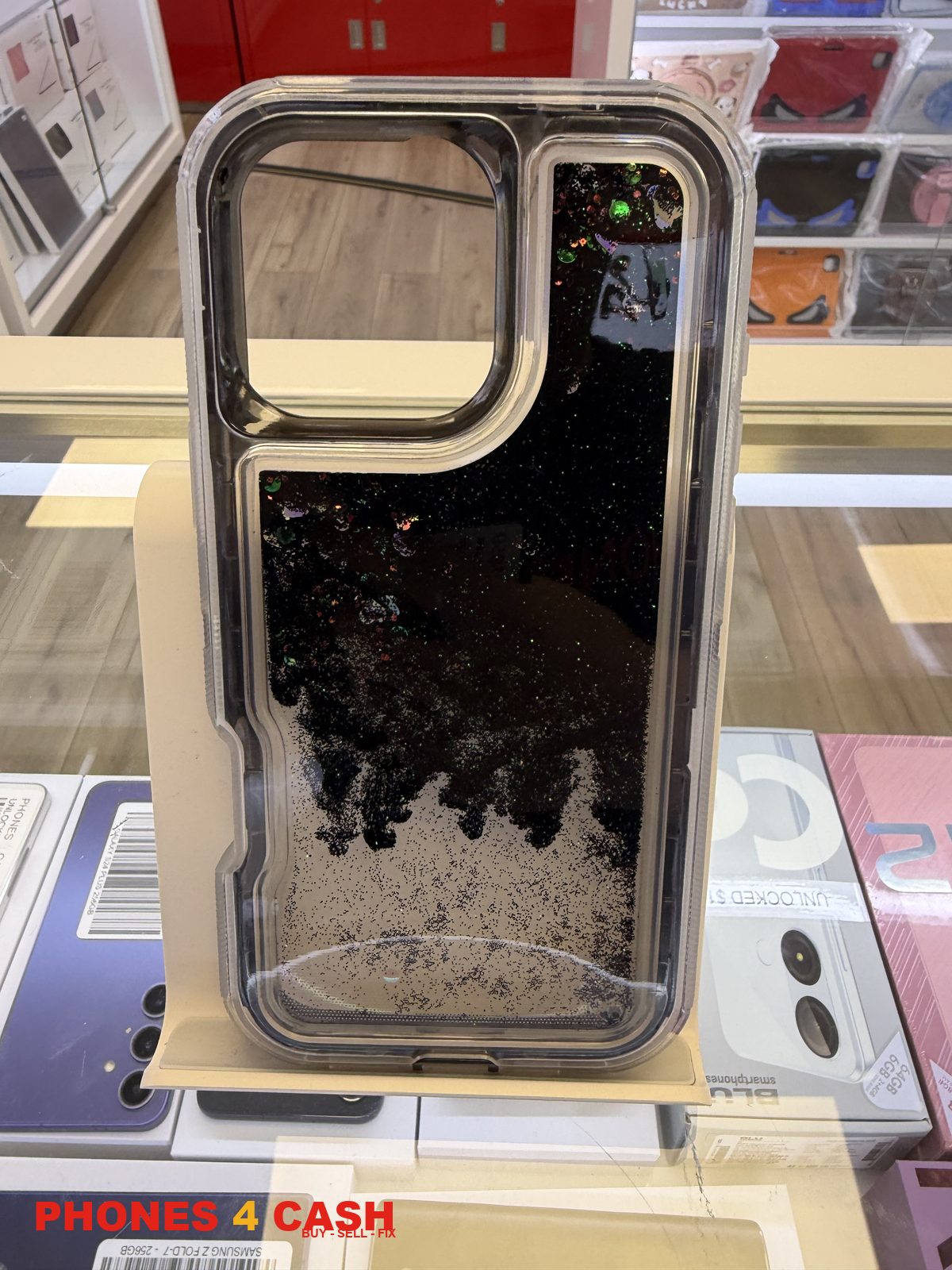 iPhone 16 Pro Max Case - Black Glitter
