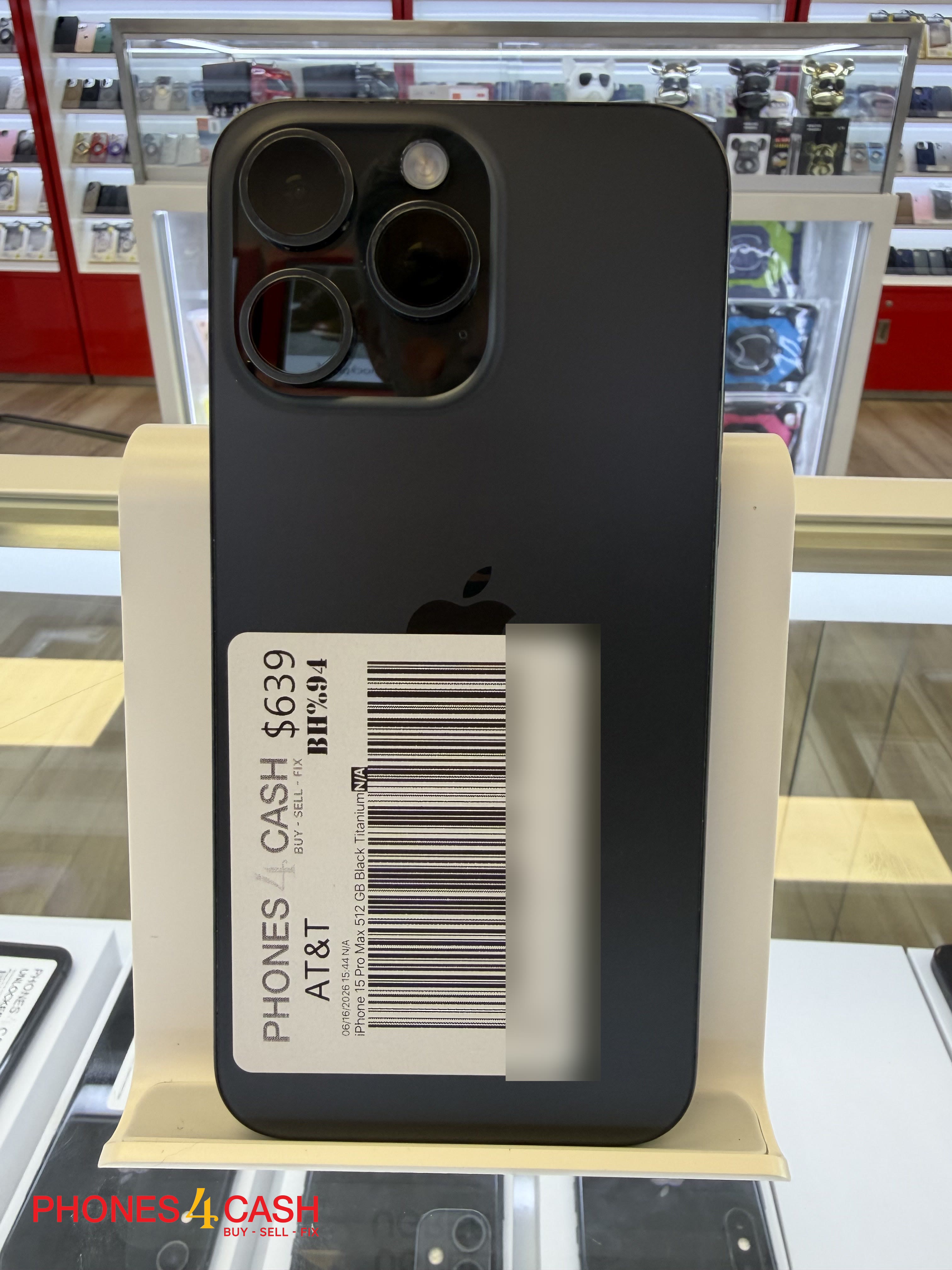 iPhone 15 Pro Max - 512GB Black Titanium (AT&T) - photo 1