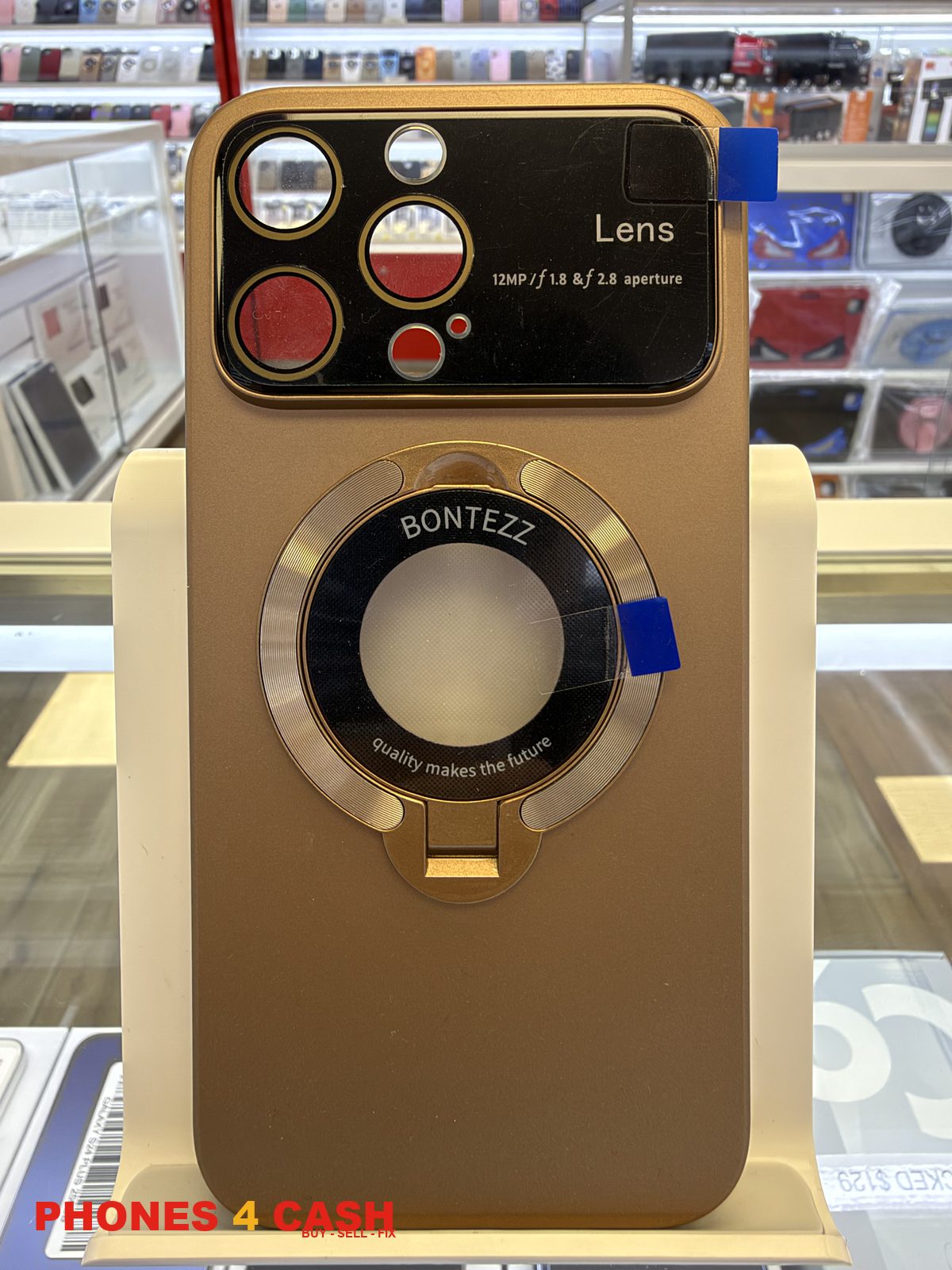 iPhone 14 Pro Max Case - Gold Lens Window MagSafe
