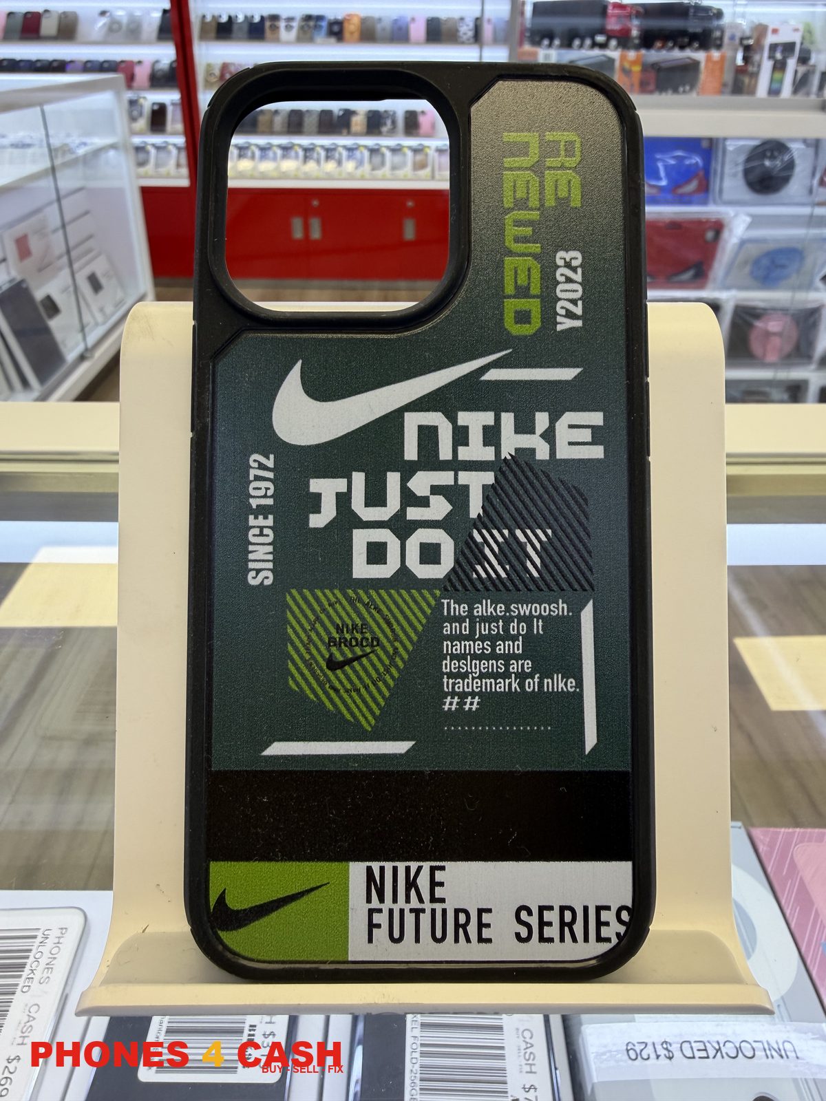 iPhone 13 Pro Case - Sport Swoosh Print (Green)
