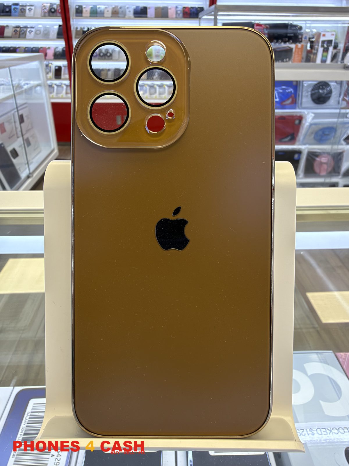 iPhone 14 Pro Max Case - Gold Clear MagSafe
