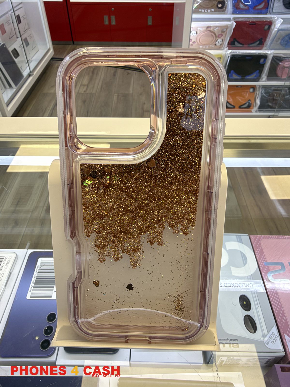 iPhone 16 Pro Max Case - Gold Glitter