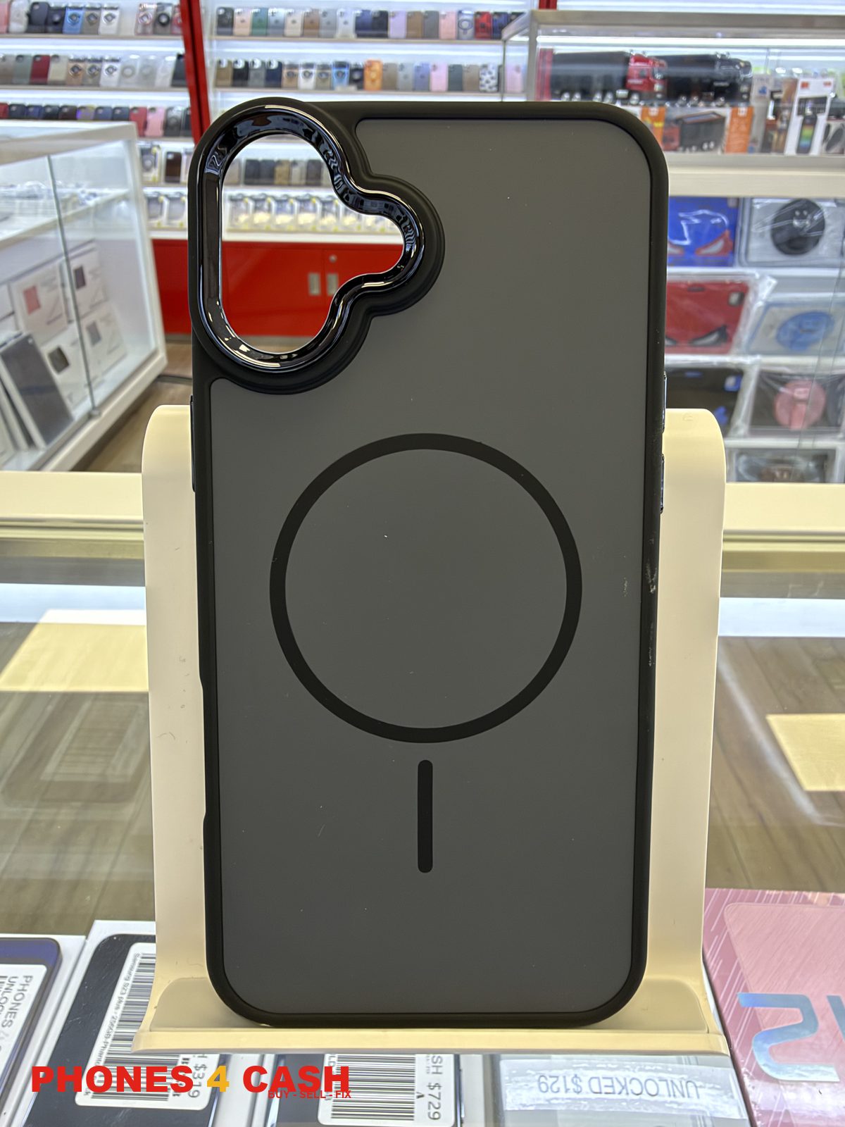 iPhone 16 Plus Case - Frosted MagSafe Ring Holder Graphite