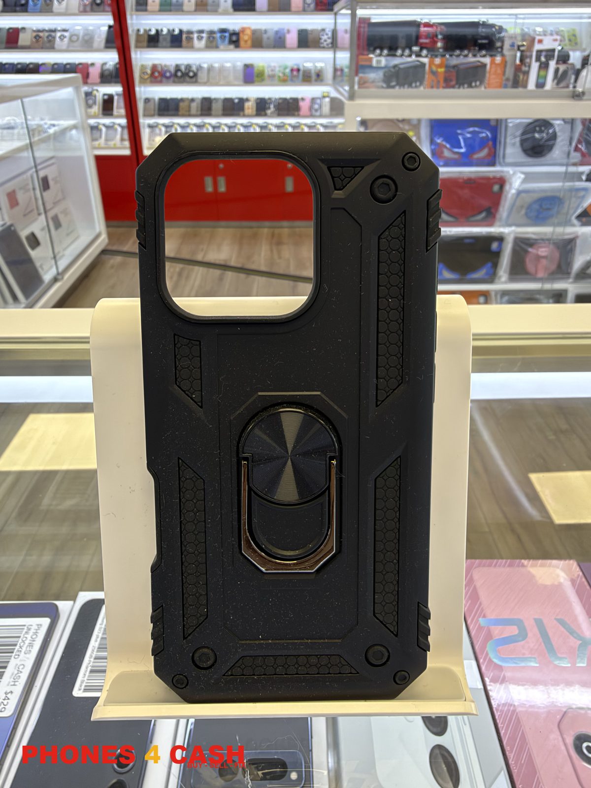 iPhone 16 Pro Case - Armor Ring Stand Black