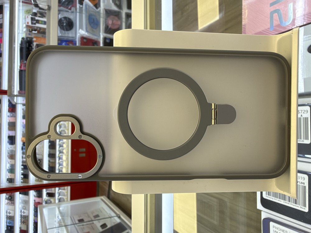 iPhone 16 Case - Frosted MagSafe with Ring Stand - Titanium